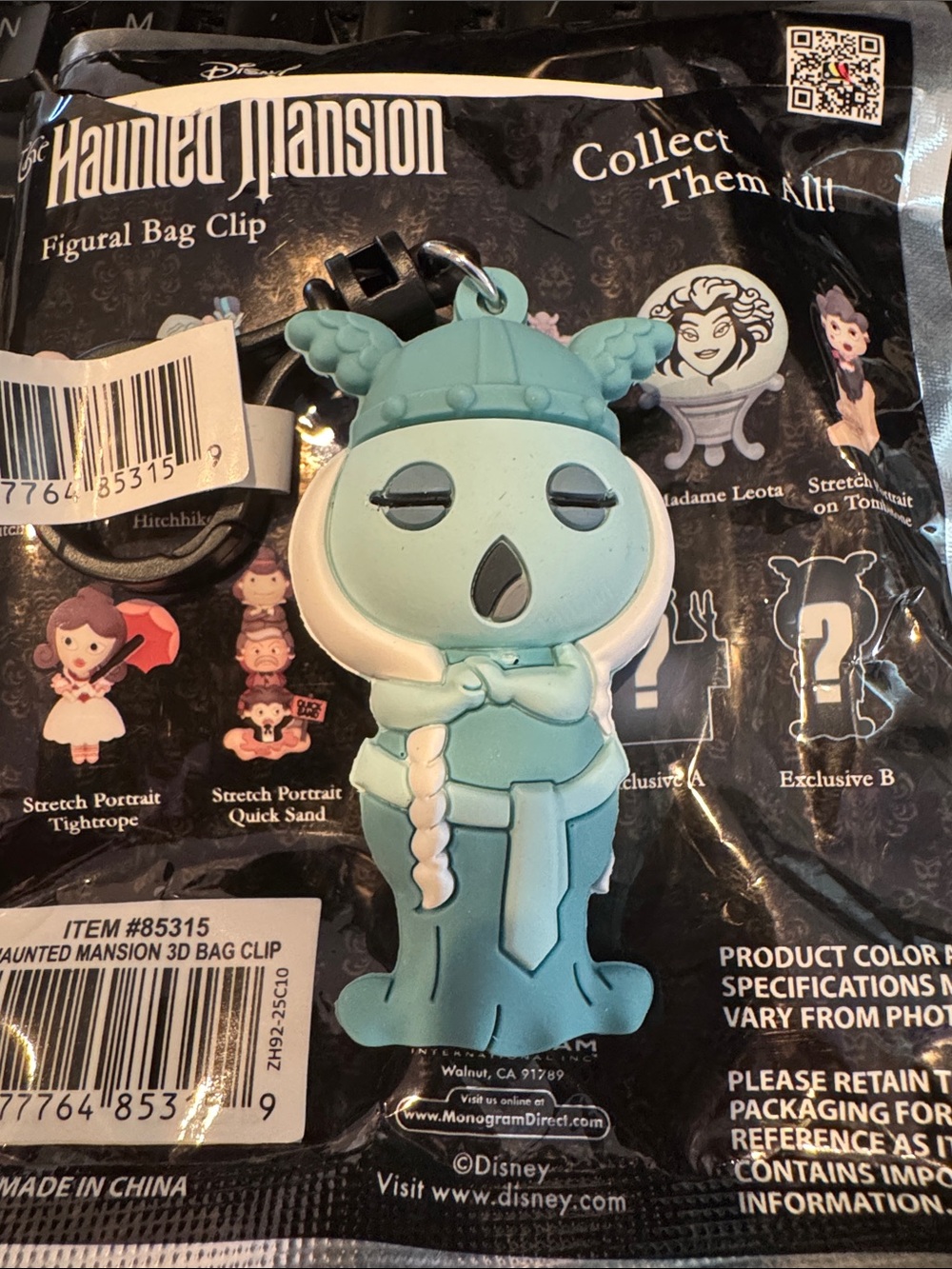 Disney Haunted Mansion Figural Bag Clip Opera Singer Exclusive